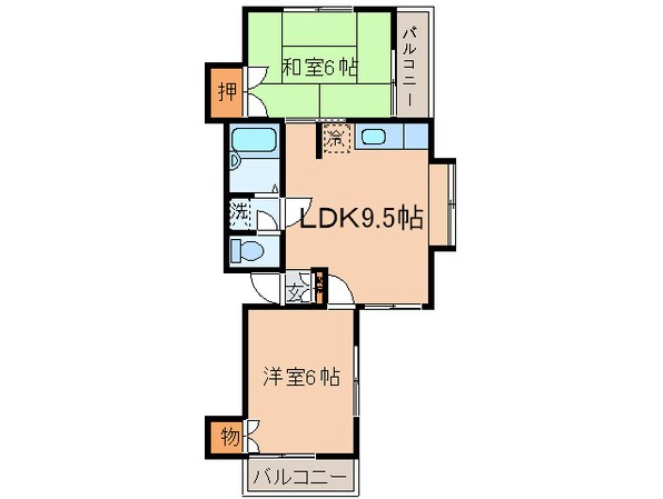 グリ－ンコ－ポ南ヶ丘の物件間取画像